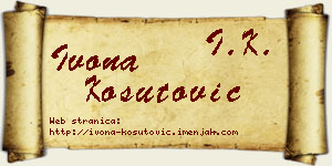 Ivona Košutović vizit kartica